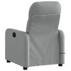 vidaXL Light Gray Fabric Massage Recliner Chair - 6-Point Vibration, Manually Adjustable Backrest & Footrest For Living Room/Office - 4 of 4