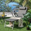 Tangkula 2PCS Patio Recliner Chair Outdoor Adjustable Folding Chaise Lounge Chair w/ 2 Wheels - 3 of 4