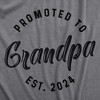 Mens Promoted To Grandpa 2024 T Shirt Funny New Baby Family Graphic Tee - Crazy Dog Men's T Shirt - 2 of 4