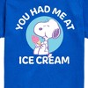 Boys' - Peanuts - You Had Me At Ice Cream Short Sleeve Graphic T-Shirt - 2 of 4