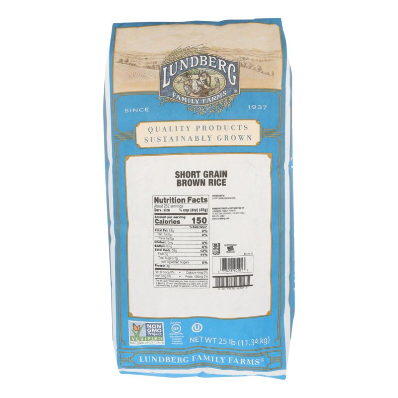 Lundberg Organic Short Grain Brown Rice - 25 lb, 1 of 6