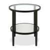 Metal Double Ring Glass and Side Table in Black - Henn&Hart - 3 of 4