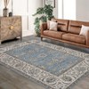 Vintage  Area Rugs Machine Washable Rug Stain Resistant Carpet Non-Slip Low Pile Carpet Mat for Hallway Kitchen Beige - 2 of 4
