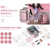 Hynes Eagle 22 inch Rolling Backpack Wristlet Wallet Set-Pink - 2 of 4