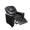 PU Leather Kids Recliner Chair with Cupholder, Seat Height and Black Plastic Legs - 3 of 4