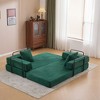Whisen Sectional Compression Sofa Bed & Floor Futon Couch with Convertible Folding Design, Pillows and Armrests - 3 of 4