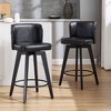 Beautyolove Faux Leather Upholstered Wooden Counter Height Bar Stool Swivel Counter Stool (Set of 2) - 2 of 4