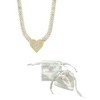 Adornia 14k Gold Plated Baguette Tennis Necklace with Pave Heart Pendant - 3 of 3