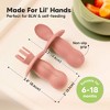 4-Pack Prep Baby Spoons & Forks Set, Self Feeding Baby Utensils 6-18 Months, Silicone BLW Baby Feeding Set, BPA-Free - 3 of 4