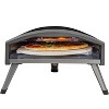 Outdoor Gas Pizza Oven, Portable Design, Self-Rotating Baking Stone, Black - 2 of 4