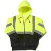 Forester Single Weight Class 3 Hi-Vis Zippered Hooded Sweatshirt w/ Drawstring - 2 of 3