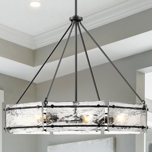 Urban Ambiance Luxury Mediterranean Indoor Chandelier,  24''H x 30"W x 30''D,  Matte Black Finish, UHP5071 - 1 of 4