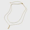 14K Gold Dipped Cubic Zirconia Duo I Initial Multi-Strand Necklace - A New Day™ Gold - 2 of 4