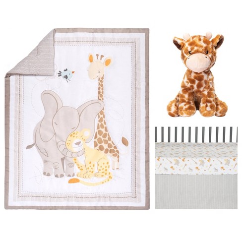 Sammy Lou Crib Bedding Sets Safari Snuggle 4pc