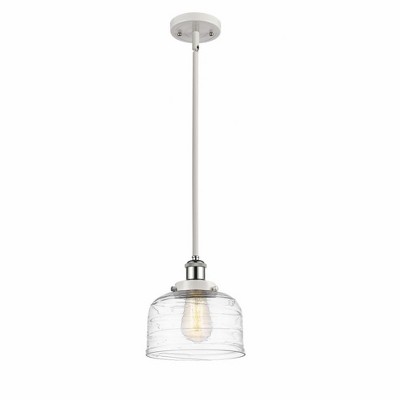 Bell - 1 Light Stem Hung Mini Pendant In Industrial Style-10 Inches Tall and 8 Inches Wide