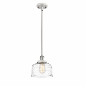 Bell - 1 Light Stem Hung Mini Pendant In Industrial Style-10 Inches Tall and 8 Inches Wide - 1 of 1