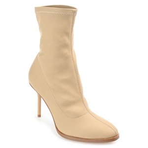 Journee Collection Womens Gizzel Almond Toe Stiletto High Ankle Booties - 1 of 4