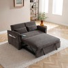 NicBex Convertible Sofa Bed Couch with Side Pockets & Two Pillows,Velvet Upholstered Loveseat Sofa for Living Room,Bedroom - 2 of 4