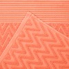 Chevron Zero Twist Cotton Solid and Jacquard Hand Towel Set of 6 by Blue Nile Mills - 3 of 4