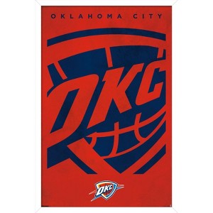 Trends International NBA Oklahoma City Thunder - Logo 25 Framed Wall Poster Prints - 1 of 4
