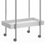 Storage Cart with 2 Tier Design and Metal Frame White/Chrome - The Urban Port: Universal Media Organizer with Casters - 3 of 4