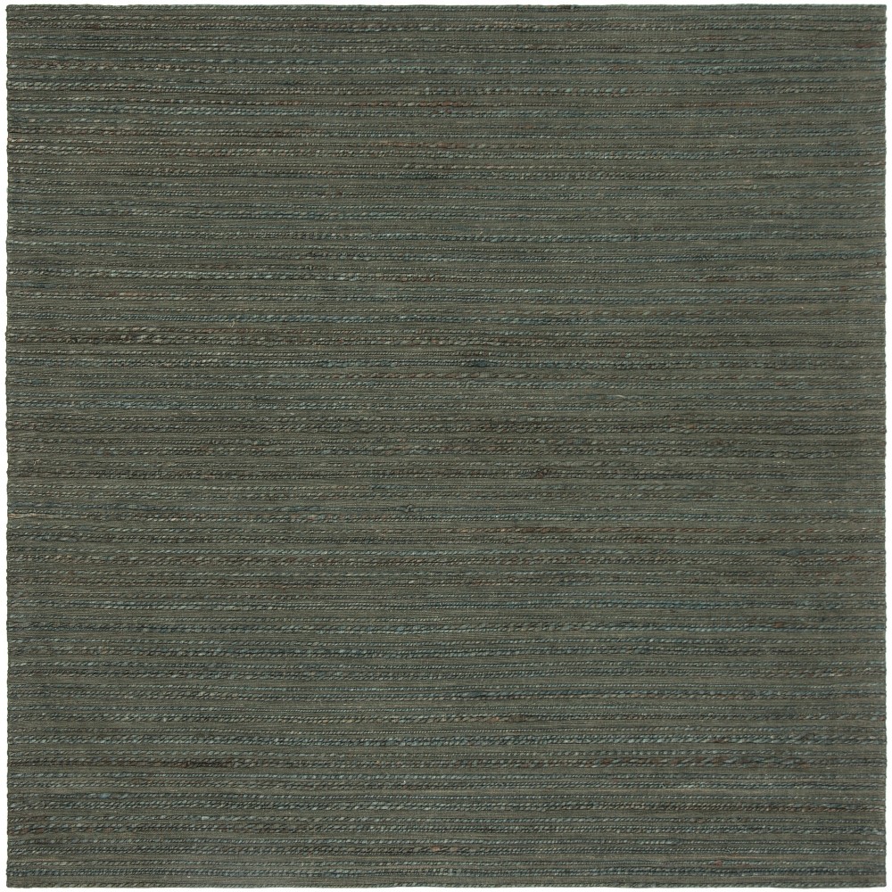 6'x6' Solid Woven Square Area Rug Dark Green - Safavieh