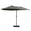 TiramisuBest 8.8ft Outdoor Aluminum Patio Market Umbrella with Push Button Tilt & Crank Lift - 42lbs Round Resin Base - Creme - 4 of 4