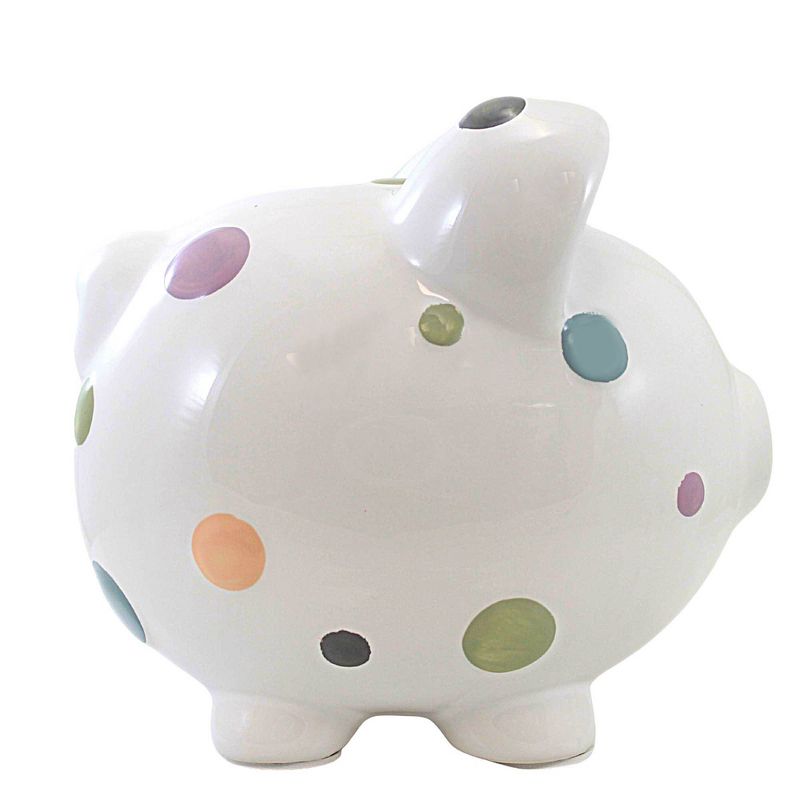 Child To Cherish 7.5 Inch Pastel Multi Dot Pig Bank Save Money Piggy Decorative Banks, 3 of 4