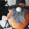 FURNIinspire Decorative Objects Set Of 2 Holiday Decorations, Fabric Standing Orange Gnome With Big Nose, Wizard Hat, Orange, 4.3"*6.3"*16" - 4 of 4