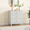 Wood Nightstand Fluted Dresser, 27.5" Wide 3-Drawer Bedside Tables, Modern Chest of Drawers, Storage End Table for Living Room, Bedroom - 3 of 4