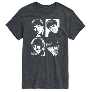 Men's - The Beatles - John Paul George Ringo Face Grid Short Sleeve Graphic T-Shirt - 1 of 4