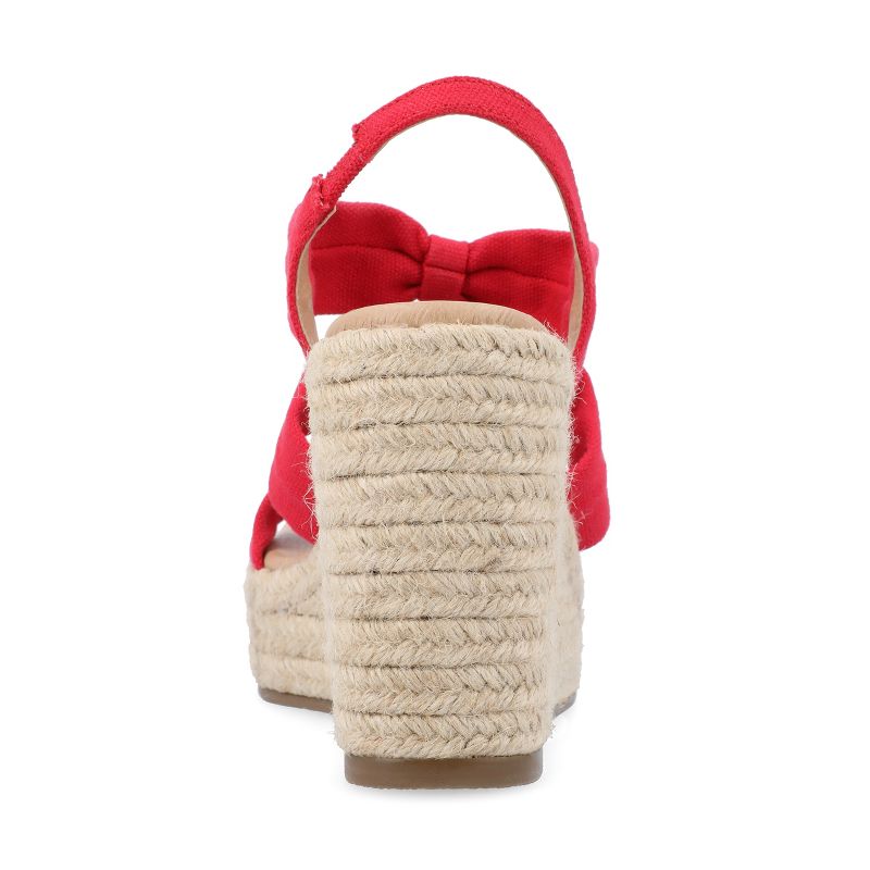 Journee Collection Womens Santorynn Tru Comfort Foam Sling Back Espadrille Platform Wedge Sandals, 4 of 11