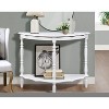 VYNXARIA 42in Retro Circular Curved Half-Moon Console Table with Cloud Design Top and Open Shelf Solid Wood Frame and Legs - 2 of 4