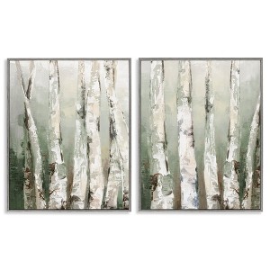 Stupell Industries Organic Birch Forest Trees 2pc Framed Giclee Art Set - 1 of 4