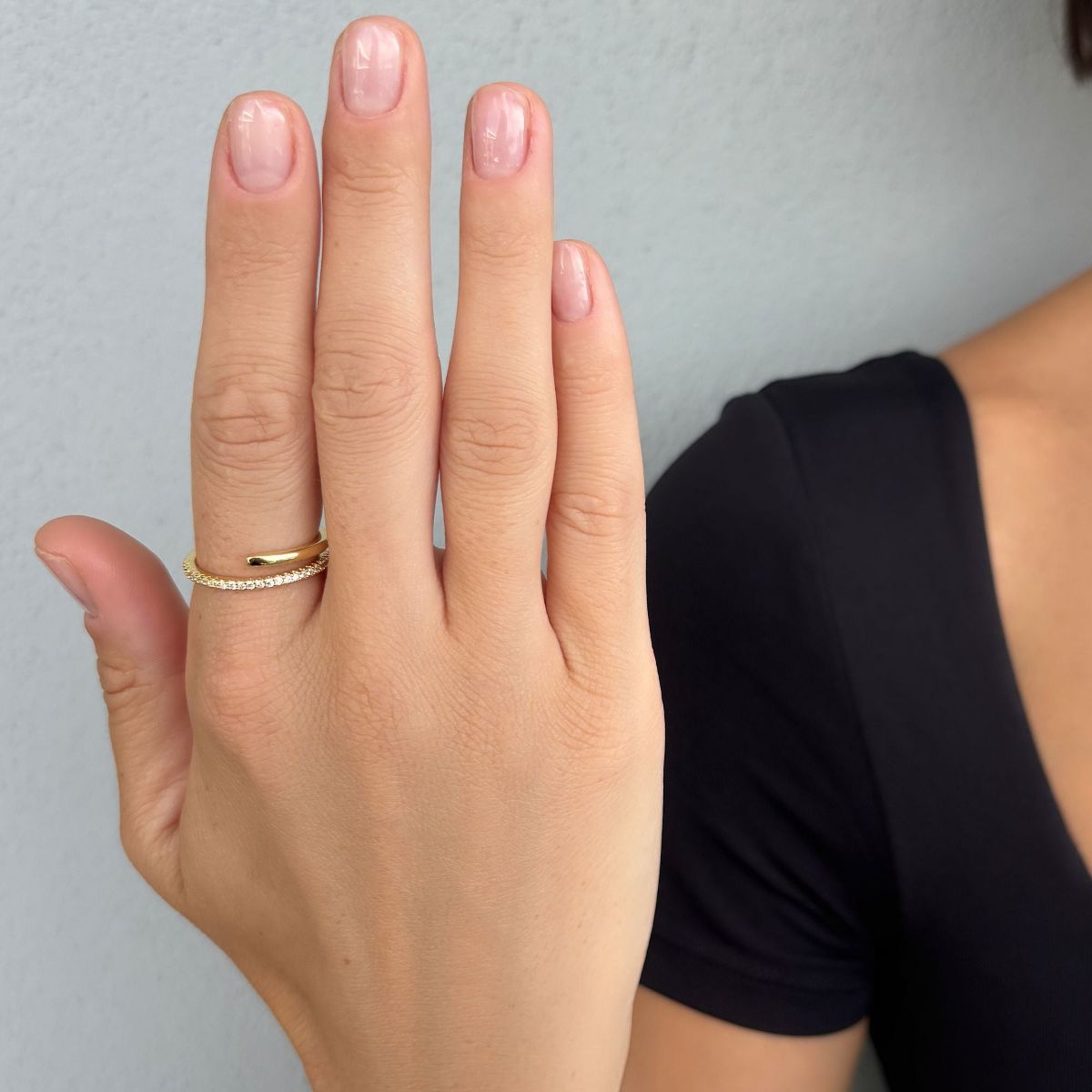 Adornia 14k Gold Plated CZ Wrap Band - thumbnail 2