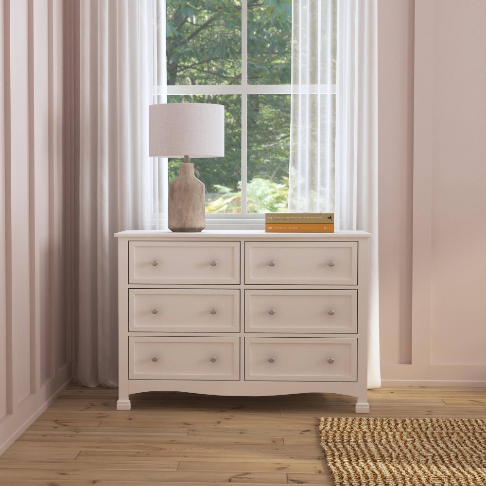 Photos - Dresser / Chests of Drawers DaVinci Kalani 6 Drawer Double Wide Dresser - White 
