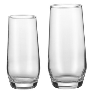 Chery Life 16-Piece Crystal Glass Cups, Glassware Set (8 Pcs 18.26 Oz Highball & 8 Pcs 11.5 Oz Cocktail Drinkware) - 1 of 4