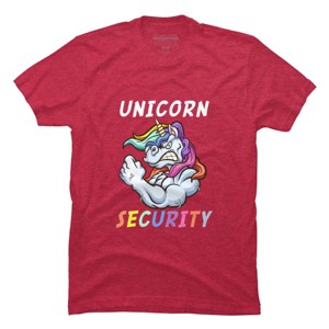 Men's Design By Humans Halloween Dad Mom Daughter Adult Costume - Unicorn Security By MINHMINH T-Shirt - 1 of 4