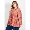 Avenue Women's Plus Size Floral Fields Tunic - 4 of 4