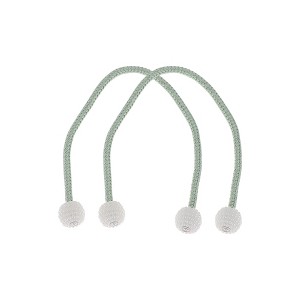 Unique Bargains Magnetic Buckle Medium Faux Pearl Curtain Strap Polyester Rare Earth Magnet 2 Pcs - 1 of 4