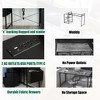 PAGED 47.3" Office Desk with Power Outlet, 3 Drawers, Side Pocket, Vanity table, Easy to Assemble, White - 4 of 4