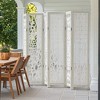 Wooakway Rustic Folding Wood Room Divider Vintage Freestand Privacy Screen for Room Seperation Living Room Bedroom Office Room - 3 of 4