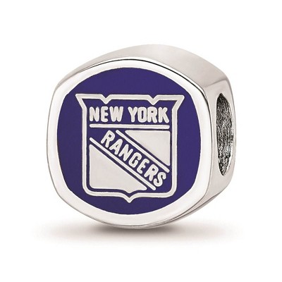 Black Bow Jewelry Sterling Silver New York Rangers NHL Bead Charm