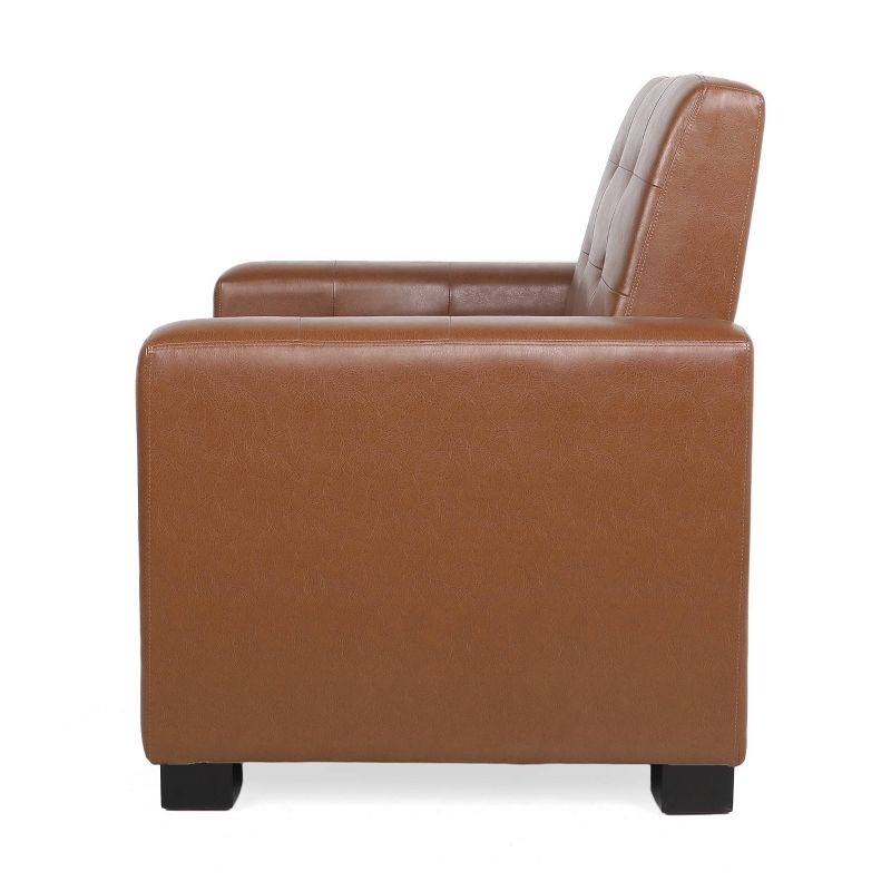 Craigue Contemporary Tufted Faux Leather Pushback Recliner - Christopher Knight Home, 4 of 11