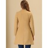 INSPIRE CHIC Women's Elegant Winter V Neck Single Breasted Long Overcoat - 4 of 4