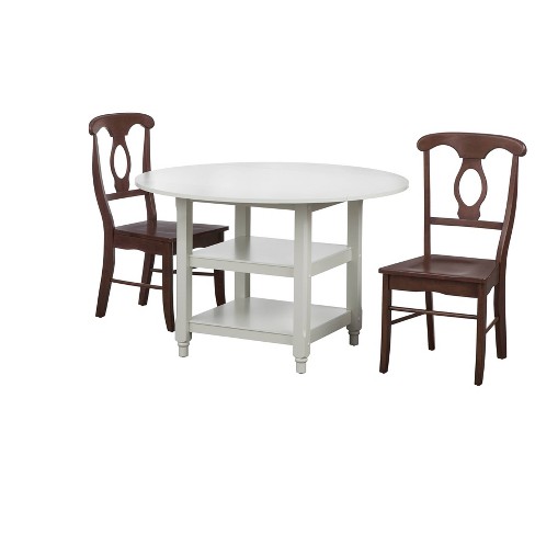 White drop discount leaf table set