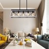 31"H Farmhouse 5-Lights Vintage Metal Pendant Light, Adjustable Metal Cage Chandeliers,Ceiling Lights Light Fixtures -The Pop Home - 3 of 4