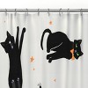 Halloween Black Cats Glow in the Dark Shower Curtain White - Hyde and EEK! Boutique™ - 3 of 4