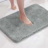 Home Mart Goods Large 2 Piece Light Grey Microfiber Soft Thick Plush Bath Mat Set - 4 of 4