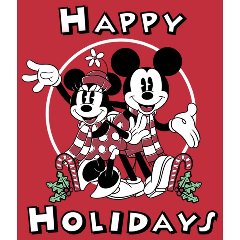 Men's Mickey & Friends Mickey & Minnie Holiday Sweatshirt, 2 of 5